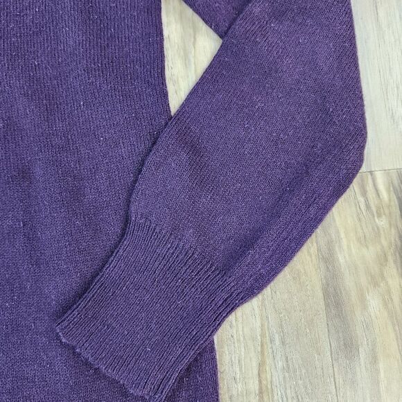 🐞Gap Plum Luxe Angora Rabbit Hair Blend Long Sleeve Sweater Medium - Picture 5 of 7
